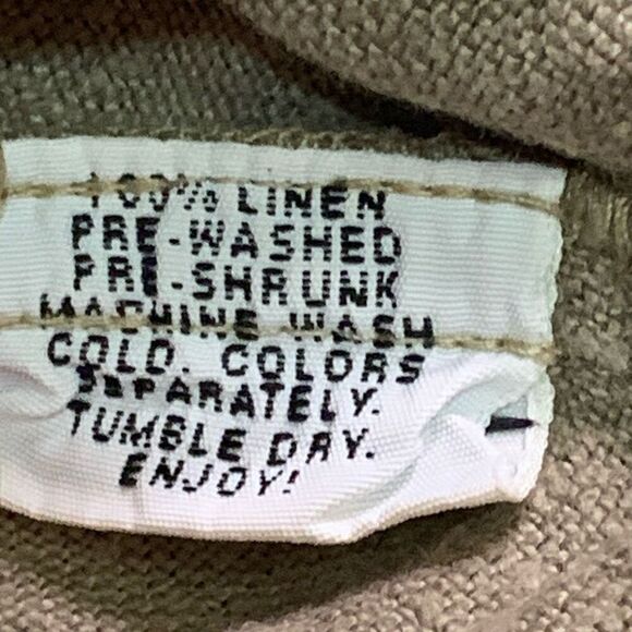 Vtg Via Vai Pollero Womens Small 100% Linen Button Front Sleeveless Top Tan‎ - Picture 3 of 6